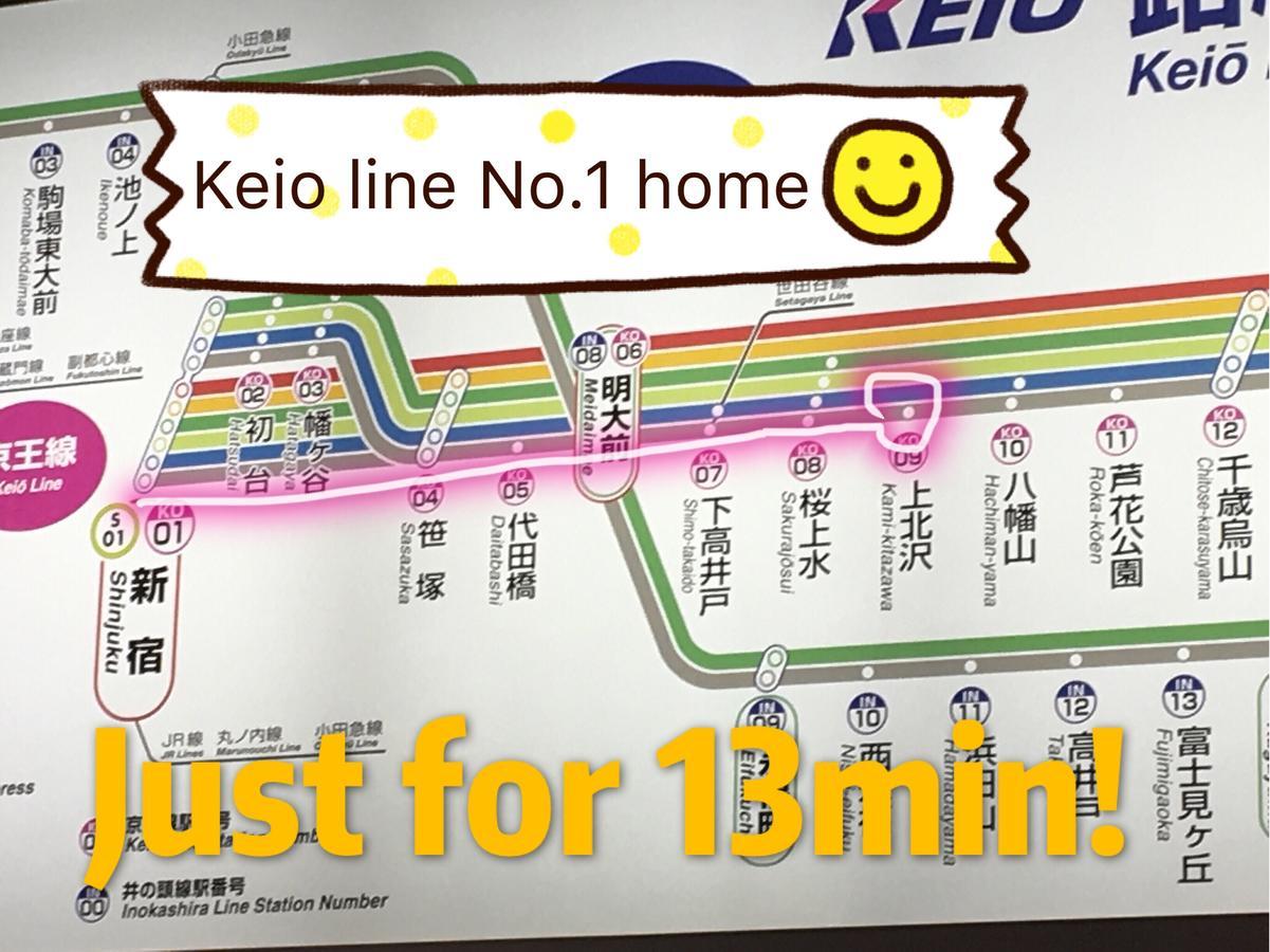 世田谷 大晶家 Direct To Shinjuku For 13Min 上北沢3分 近涉谷新宿 Lejlighed Tokyo Eksteriør billede